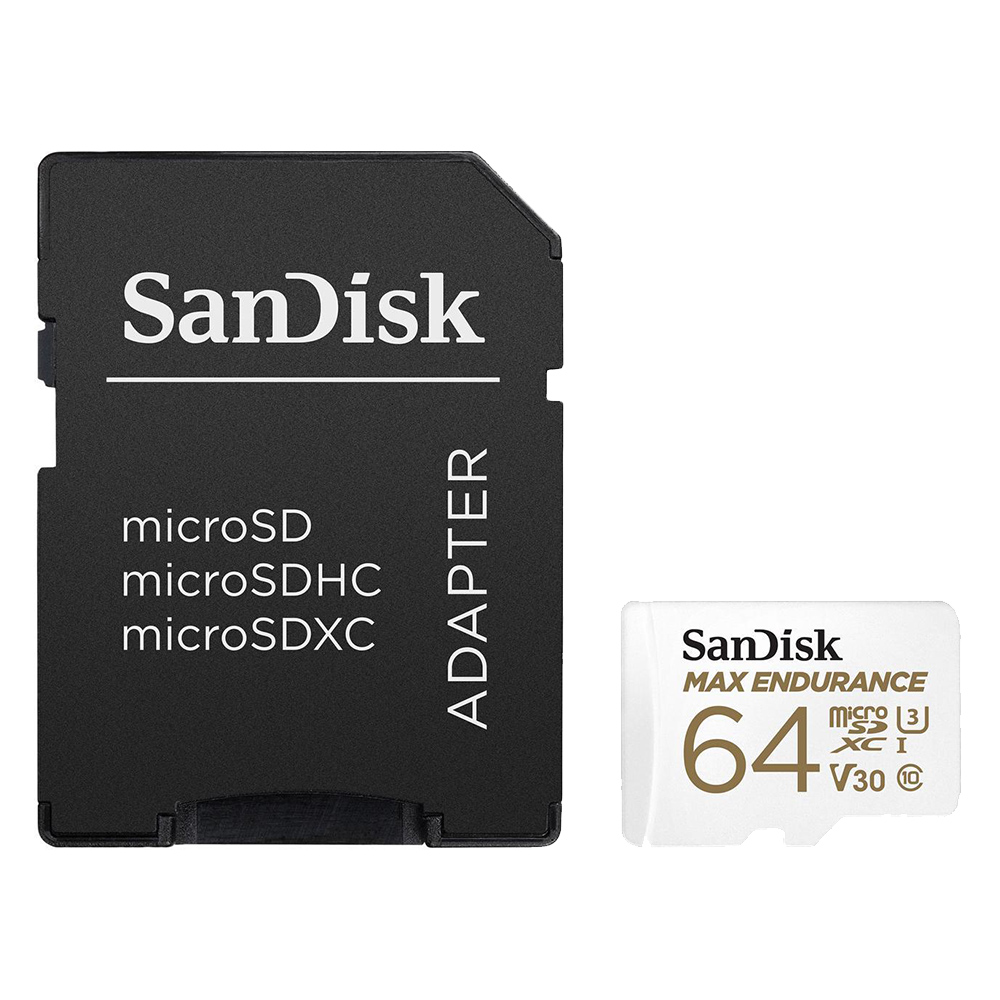 Cel mai bun pret pentru Carduri memorie SANDISK SDSQQVR-064G-GN6IA <I>Seria MAX Endurance cu durata de viata de pana la 120.000 ore (13,7 ani)</I>