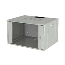 Rack de perete 12U 600x450, 19inci, asamblat, gri, 60kg, seria D-META - Deckro DWE604512UGRSP