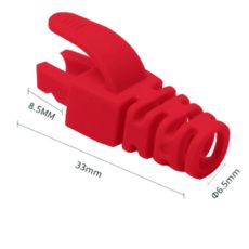 Manson protectie mufa RJ45 rosu (100buc) - ASYTECH Networking RJ45-CAP-RD