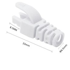 Manson protectie mufa RJ45, alb (100buc) - ASYTECH Networking RJ45-CAP-WH