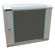 Cabinet metalic perete, 9 Unitati, Gri, Neasamblat - DATEUP Rack 9U60x45-PE-G