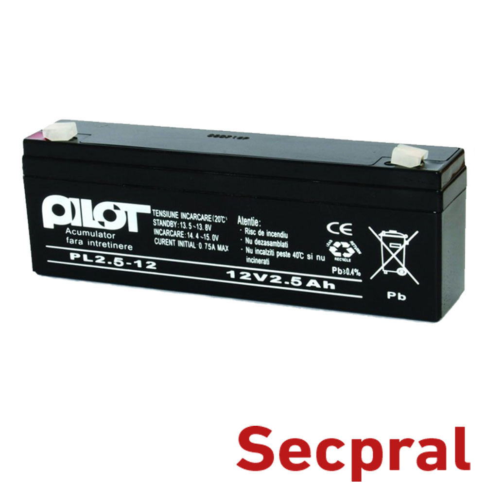 Acumulator capsulat 2.4 AH/12V - Pilot PL-2.5AH