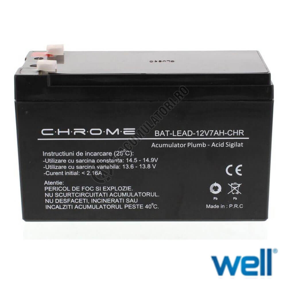 Acumulator plumb acid 12V7Ah - Well 12V7AH-CHR