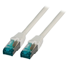 Patchcord RJ45 S/FTP, Cat.6A, gri, lungime 0,5m - Corning MK6001.0,5G
