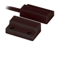 Contact magnetic aparent, autoadeziv, plastic maro, 2 fire NC - CSAccess CM-34-MARO