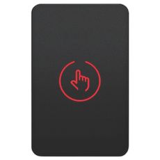 Buton iesire Touch, negru, aparent, 12-24V, NO/NC, LED bicolor, 86x55mm - CSAccess CSB-86-P2