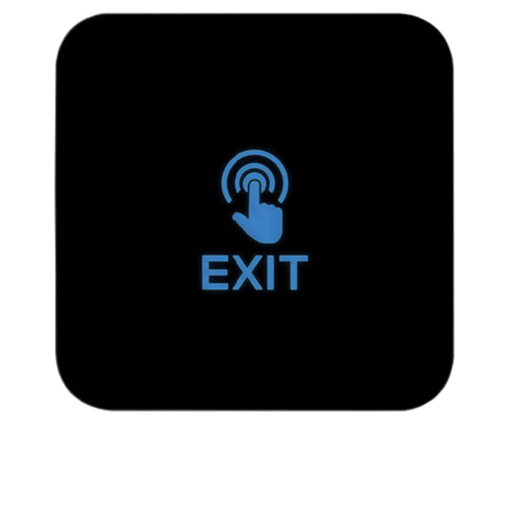 Buton de iesire Touch plastic negru, montaj aparent, 12-24 Vcc, NO-NC-COM, LED - CSAccess CSB-86T-P2