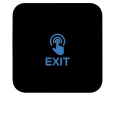 Buton de iesire Touch plastic negru, montaj aparent, 12-24 Vcc, NO-NC-COM, LED - CSAccess CSB-86T-P2