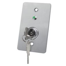 Buton iesire cu cheie, LED, inox, ingropat, NO/NC/COM, 86x50 mm - CSAccess CSK-508SLED