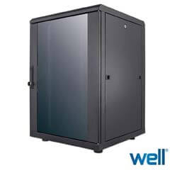 Cabinet Metalic Rack 16U 778x600x600mm Negru — Well CAB/NW-19/16U-77.8X60X60/BK/FP-INTL
