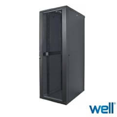 Cabinet Rack 22U negru 1120x600x600mm sarcină 1500kg — Well CAB/NW-19/22U-112X60X60/BK/FP-INTL
