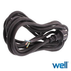 Cablu alimentare 3m pentru uz extern - Well PW/SH-3MBK-IP44
