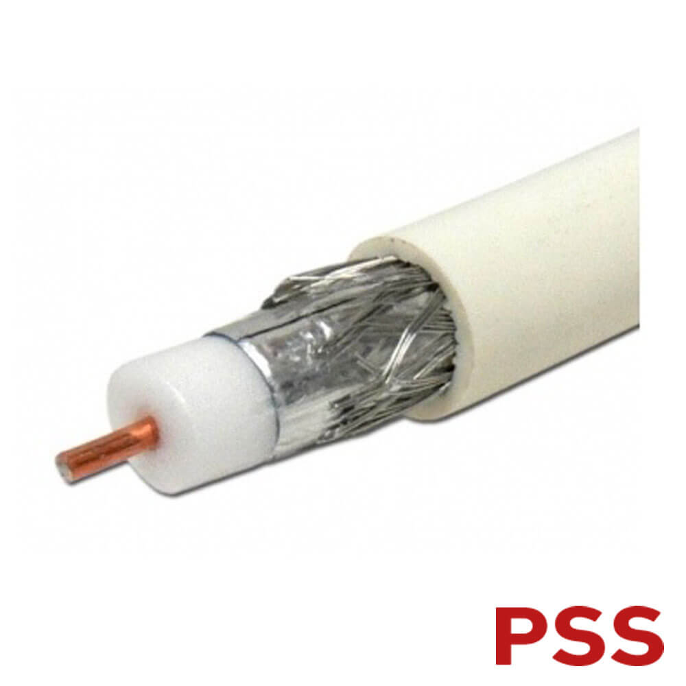 Cablu coaxial RG6, Aliaj, cu sufa metalica, autoportant - PSS CX-MESS-300