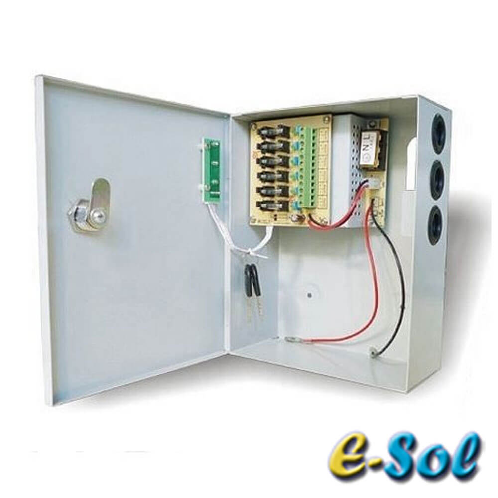 Sursa de alimentare 4 camere cu acumulator de back-up - e-Sol ESB12-A03-C04