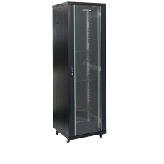 Cabinet Rack 47U 800x800 Negru Montare Podea Sticlă - DATEUP MS2.8847.9001