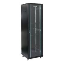 Cabinet Rack 42U 600x600 mm cu Ușă Sticlă și Panouri Detașabile — DATEUP
