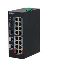 Switch PoE industrial 16 porturi Gigabit cu uplink SFP si alimentare 190W - Dahua HS3220-16GT-190