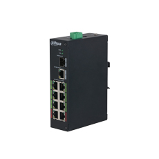Switch 8xRJ45 100 Mbps PoE (2x ePoE) + 1xGbit RJ45 si 1xSFP, 120W, Layer 2 - Dahua LR2110-8ET-120-V2