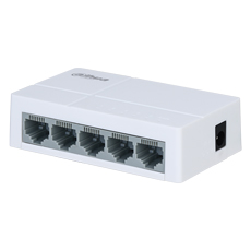 Switch 5 porturi 100 Mbps 1 Gbit MAC 2K, plug and play, plastic - Dahua PFS3005-5ET-L-V2