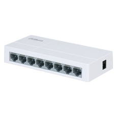 Switch 8 porturi 100Mbps 1,6 Gbit MAC 2K, plug and play, plastic - Dahua PFS3008-8ET-L-V2