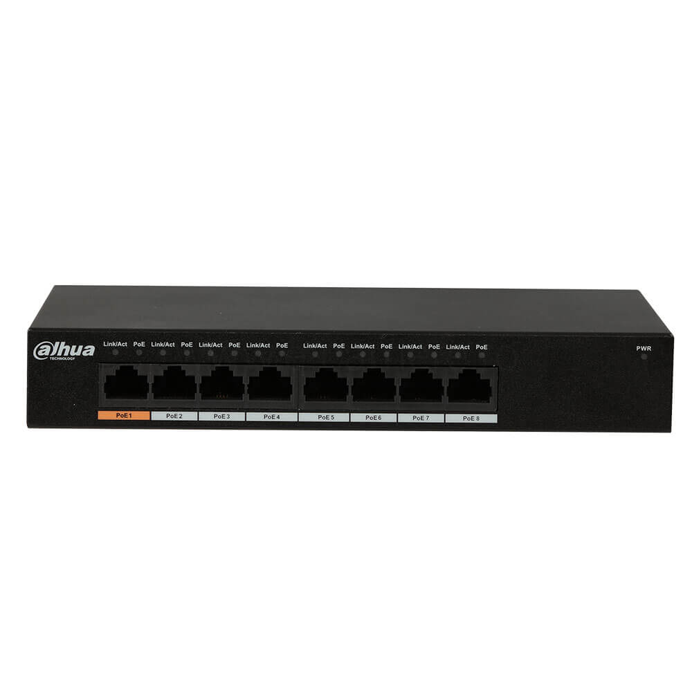 Switch POE 8 porturi, Hi-PoE pe primul port - Dahua PFS3008-8GT-96
