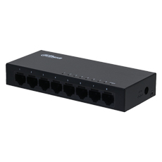 Switch 8 porturi Gigabit 16 Gbit MAC 2K, plug and play, metal - Dahua Eco Series PFS3008-8GT-V2