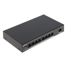 Switch POE 8 porturi + un port Uplink, Hi-PoE pe primul port - Dahua PFS3009-8ET1GT-96