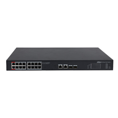 Switch 16 porturi PoE + 2 porturi SFP, All-giga Ports, 240W  - Dahua PFS3220-16GT-240-V2