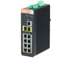 Swich POE cu 8 porturi POE + 2 porturi UpLink, Gigabit, Industrial - Dahua PFS4210-8GT-DP