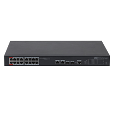 Switch 16-port 100Mbps + 2-port Gigabit, 190W, WatchDog, management - Dahua PFS4218-16ET-190-V3
