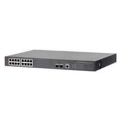 Swich 16 PoE + uplink (2xSFP + 1xRJ45), Giga, 190W, 2x Hi-PoE - Dahua PFS4218-16GT-190