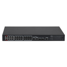 Switch 24x PoE + 2x Uplink SFP sau RJ45, All-Gigabit, 360W, Management -Dahua PFS4226-24GT2GF-360-V2