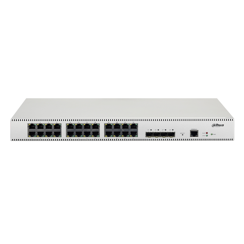Switch 24 porturi Gigabit, 4 porturi uplink SFP, cu management, 128 Gbps - Dahua PFS5428-24GT-V2