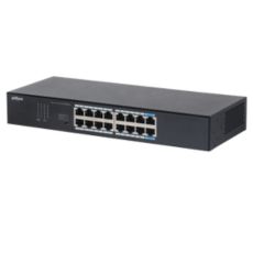 Switch Gigabit 16 porturi, fanless, carcasă metalică, montaj flexibil - Dahua S3016-16GT
