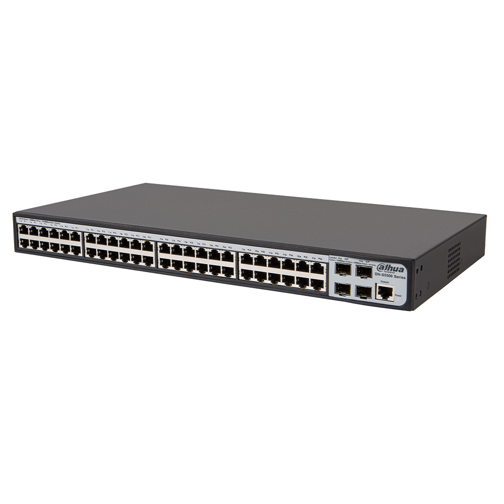 Switch 48 porturi 10/100/1000Mbps + 4 Porturi SFP, Cu management - Dahua S5500-48GT4GF