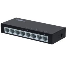 Switch Ethernet 8 porturi 10/100 Mbps metalic, performant si compact - Dahua SF1008-EUR