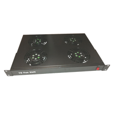 Unitate ventilare 4 ventilatoare + cablu alimentare 1,5m , 1U, negru - Dateup 9801130771