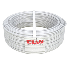 Cablu de alarma 2 fire ecranate, cupru integral, antiflacara, rola 100m  - ELAN 2CUEF