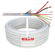 Cablu de alarma 6 fire ecranate + alimentare 2x0.75, cupru integral, 100m - ELAN 6CUEF-2x0.75