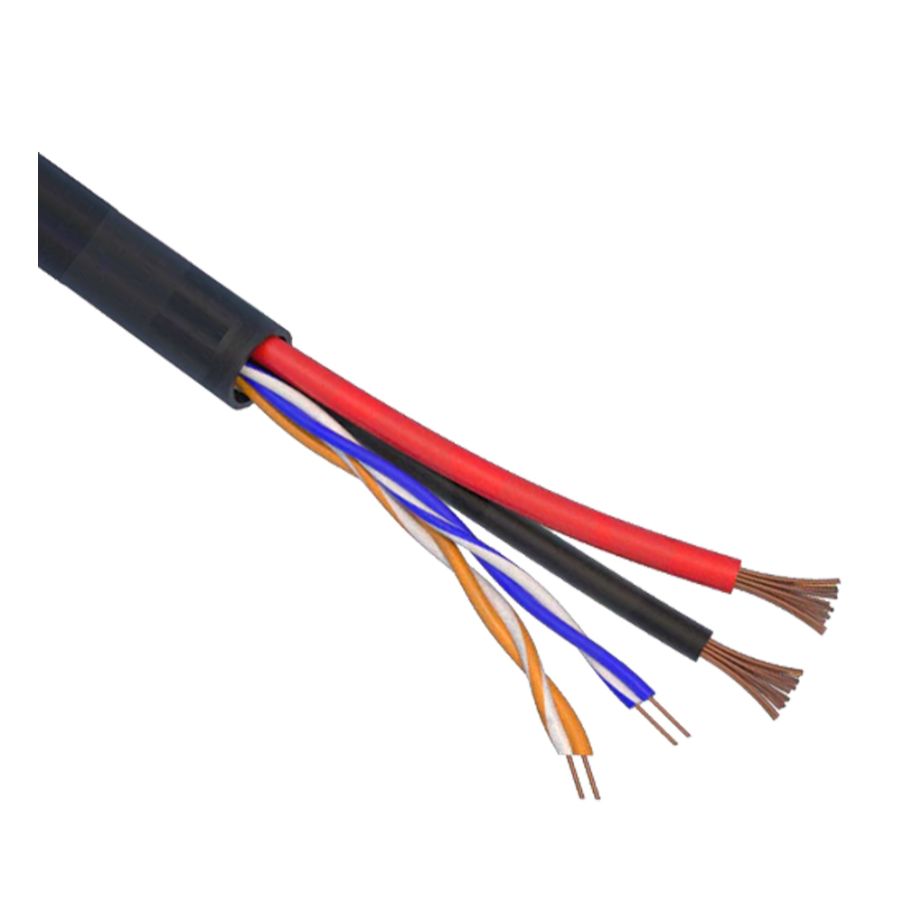 Cablu Hybrid UTP 2 perechi 2X2X24AWG + alimentare 2x1.5, Cupru integral, 305m - ELAN ELN-TVCC-JELLY