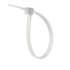 Bride plastic albe 12,5 x 850mm, punga 50buc. - Elematic 5241