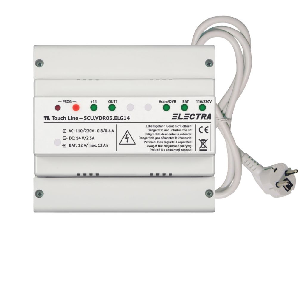 Unitate centrala alimentare 14V/2.5A pentru videointerfon Electra - SCU.VDR03.ELG14