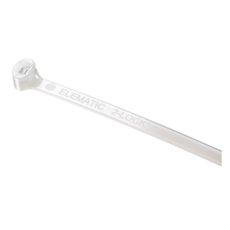 Bride plastic albe 2-LOCK 2,5 x 100mm, punga 100buc. - Elematic 1203