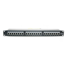 Patch panel 24 porturi ,1U, FTP Cat.5e, Krone+110 , suport de cabluri integrat - Emtex PBPP33