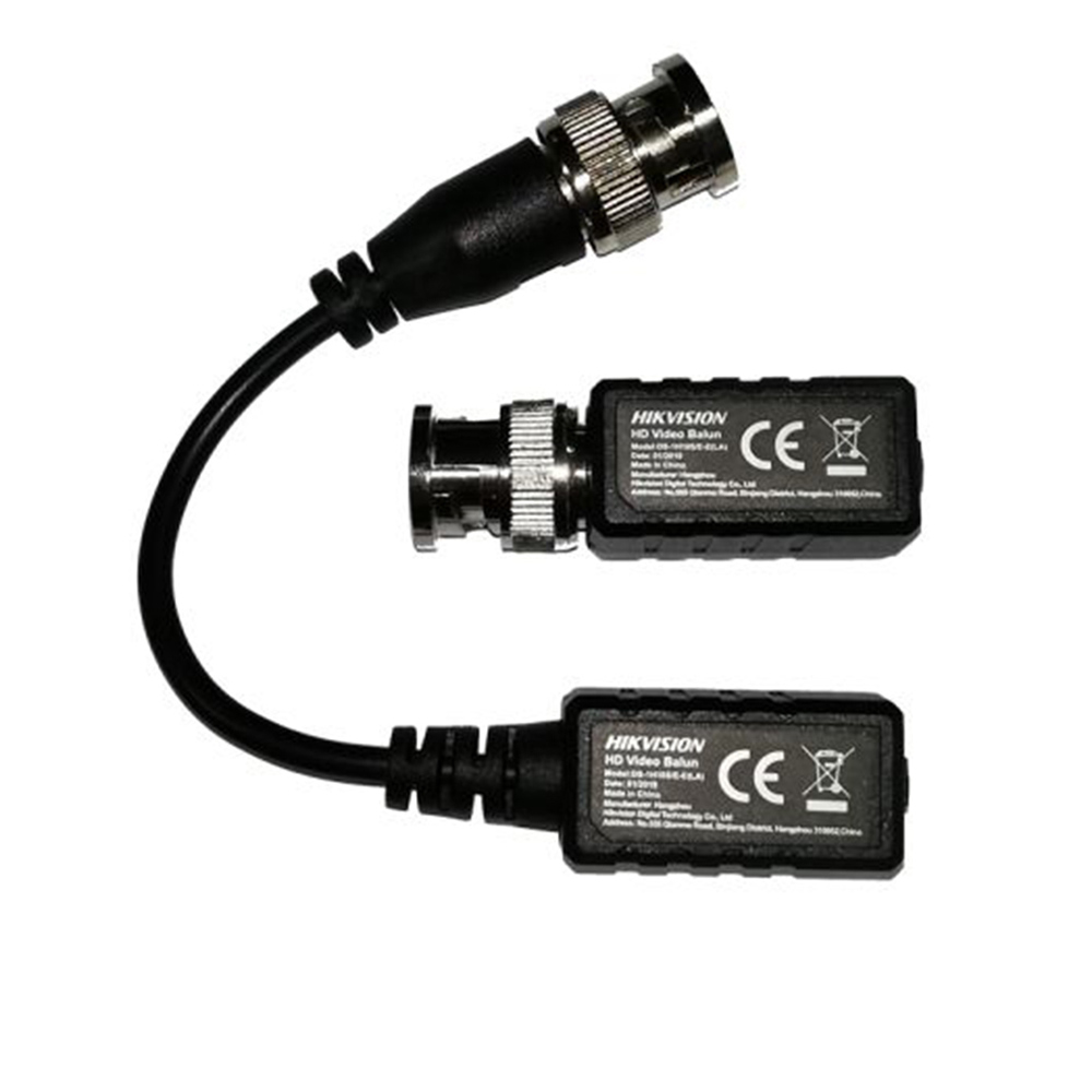 Set doua bucati-Video Balun HDTV pasiv ,unul cu cablu pigtail unul fara- HikVision DS-1H18S/E-E