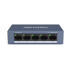 Switch 5x10/100 Mbps RJ45, plug and play - HikVision DS-3E0105-O