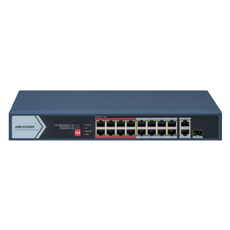 Switch 16x 100Mbps RJ45 PoE, Uplink 1xGbit RJ45 + 1xSFP, 130W - HikVision DS-3E0318P-E/M(C)