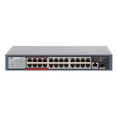 Switch 24 PoE+1 Uplink Gigabit si 1 Port SFP, 250W - HikVision DS-3E0326P-E-M