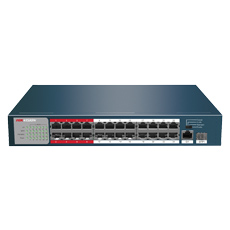 Switch 24 PoE + 1 Uplink si 1 port SFP, 370W, 300m- HikVision DS-3E0326P-E(B)