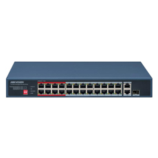 Switch 24x RJ45 100Mbps PoE + 2xport Gbit + 1 port SFP Uplink, 230W - HikVision DS-3E0326P-E/M(C)